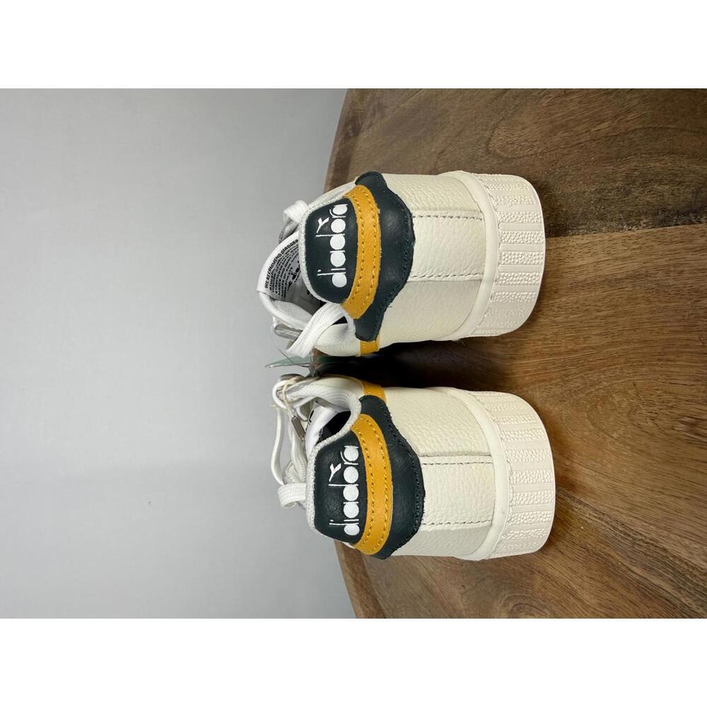 Diadora Game L Low White Golden Rod Leather Sneakers Size US 6 / EU 36.5 NWB - Picture 9 of 11